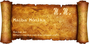 Maiba Mónika névjegykártya